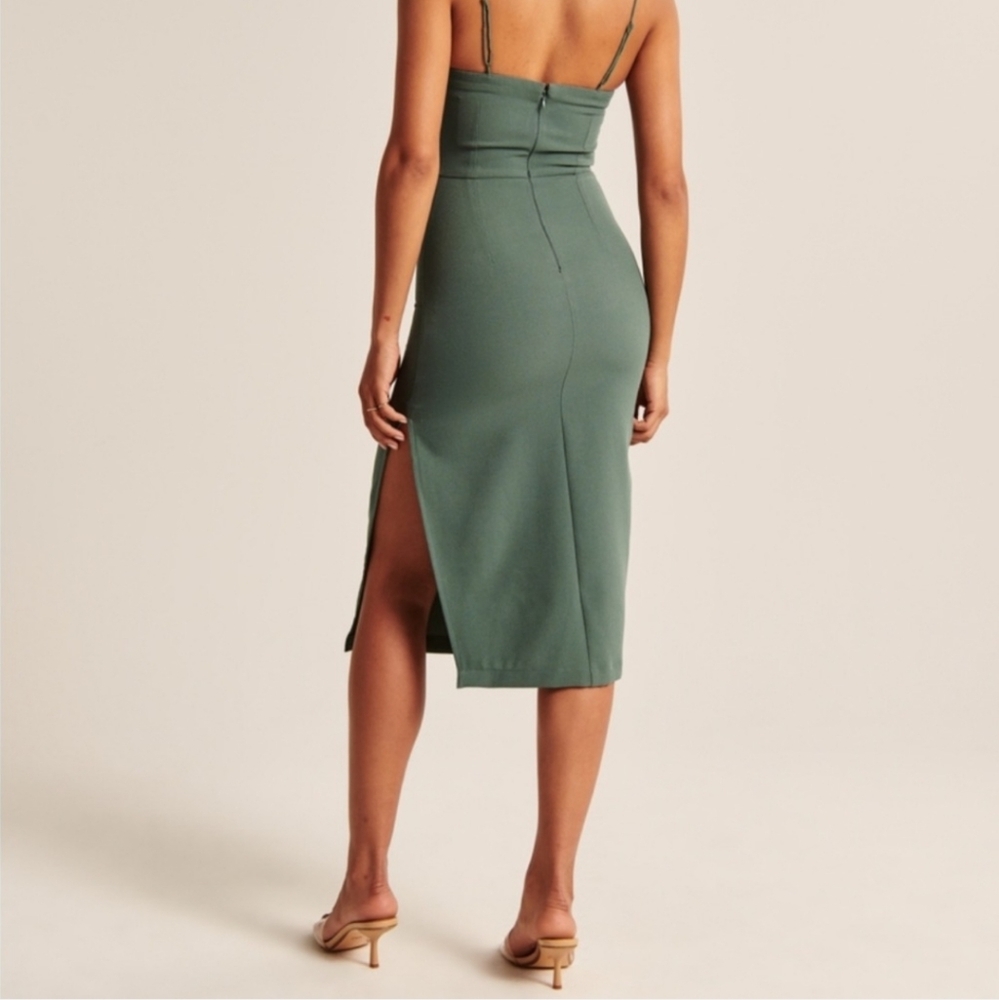 Abercrombie & Fitch Strappy Sage Green Midi Dress | Sz MediumTall | NWOT